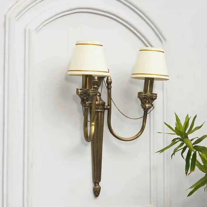 Ortona Double Arm Brass Wall Light