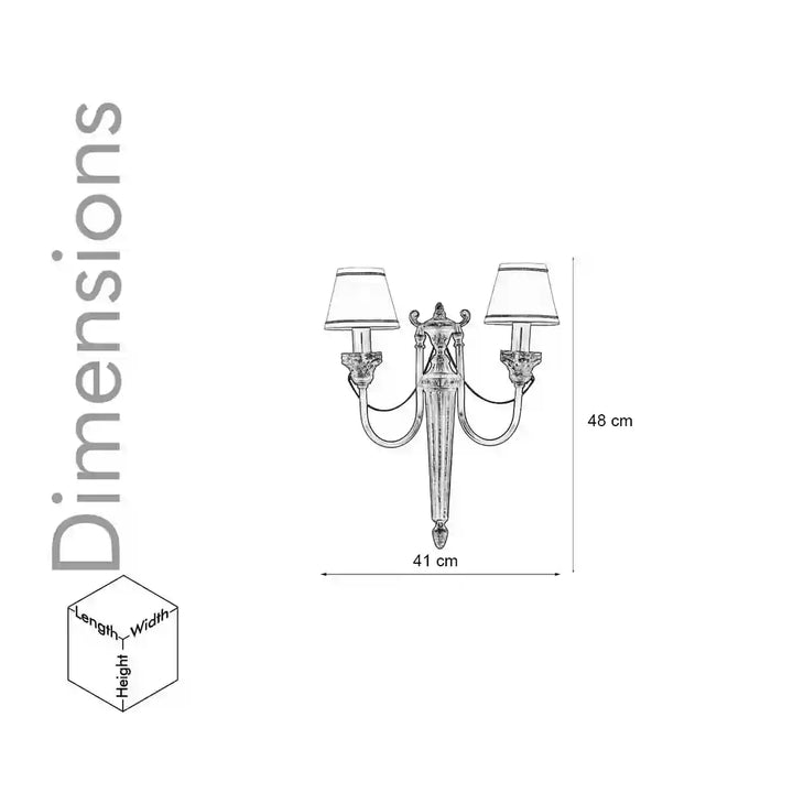Ortona Double Arm Brass Wall Light