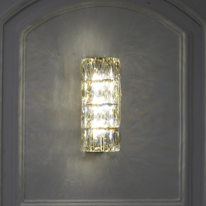 GIRONA Modern Crystal and Metal Wall Light