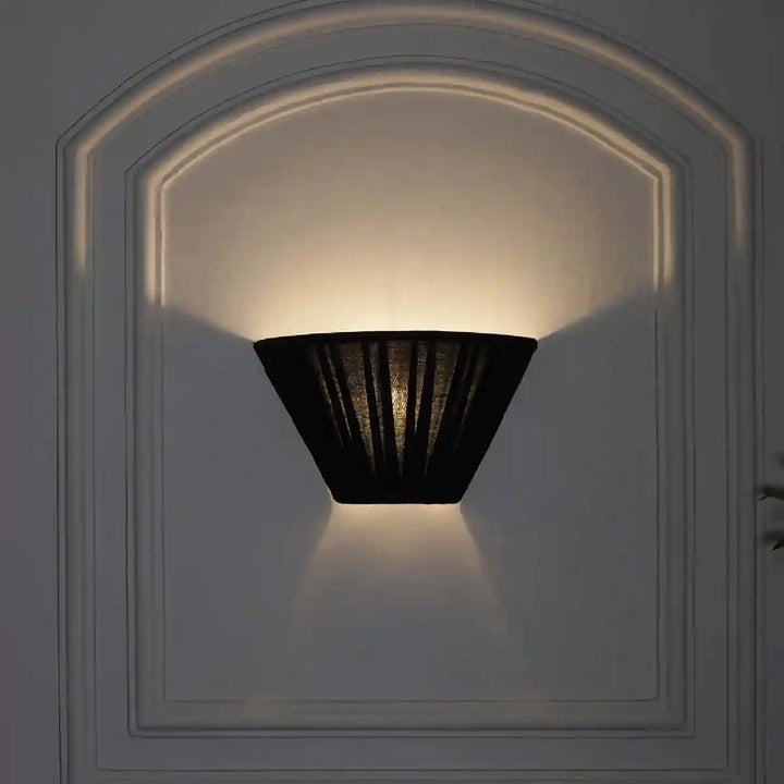 Highclere Black Color Fabric Wall Light