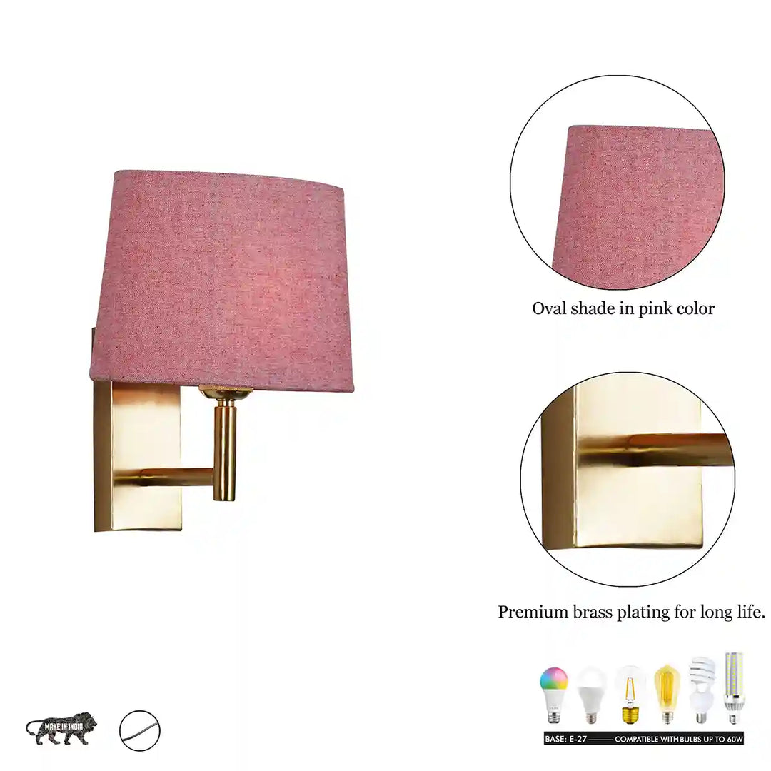 Ortona Shine Brass Finish Metal Wall Light