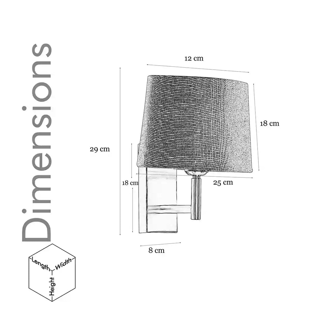 Ortona Shine Brass Finish Metal Wall Light