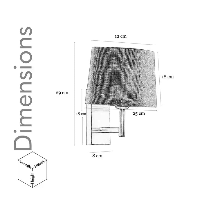 Ortona Shine Brass Finish Metal Wall Light