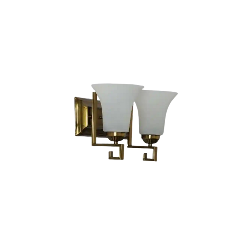Locus Glass and Metal Double Arm Wall Light