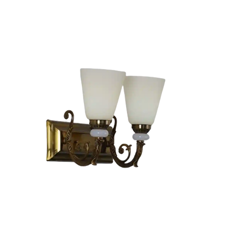 Martos Glass and Metal Double Arm Wall Light