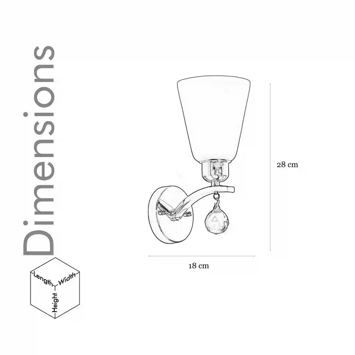 Maracas Glass and Metal Wall Light