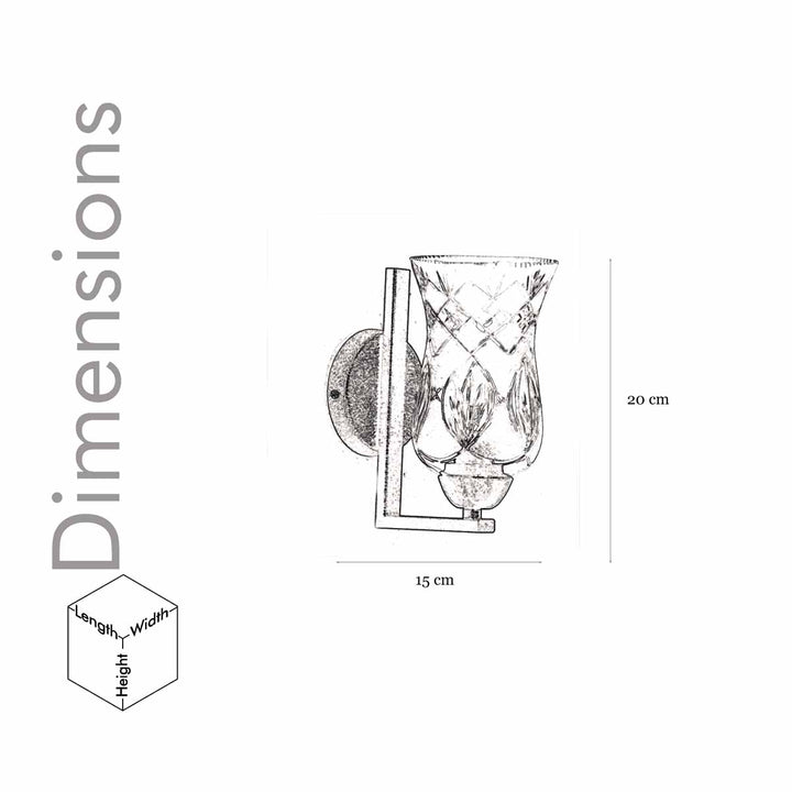 Mysen Glass And Metal Wall Light