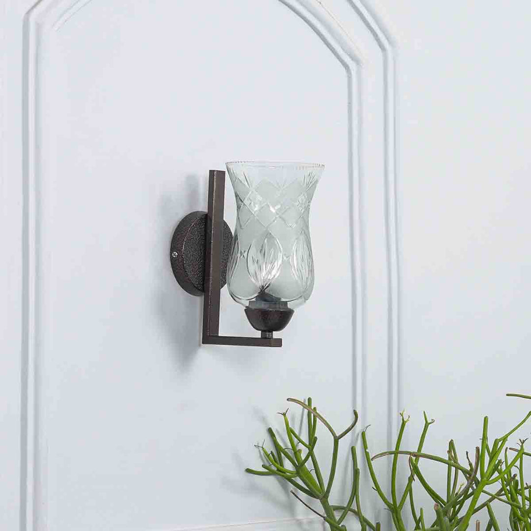 Mysen Glass And Metal Wall Light