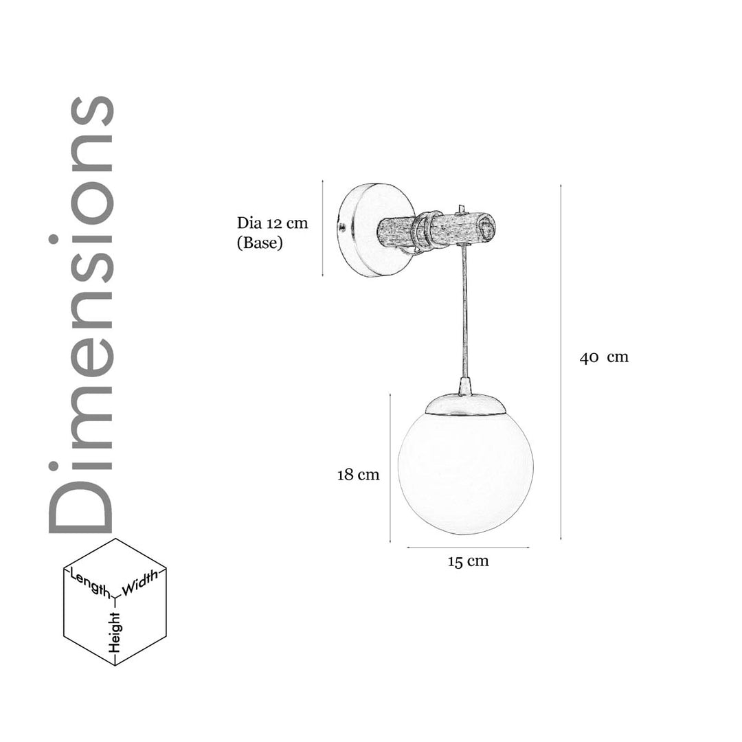 Timber Shine Brass Metal Finish Wall Light
