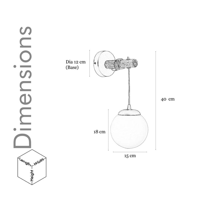 Timber Shine Brass Metal Finish Wall Light