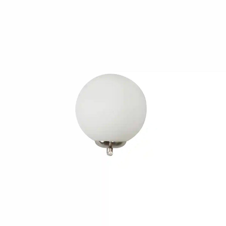 Moon Nickel & Frosted White Finish Wall Light