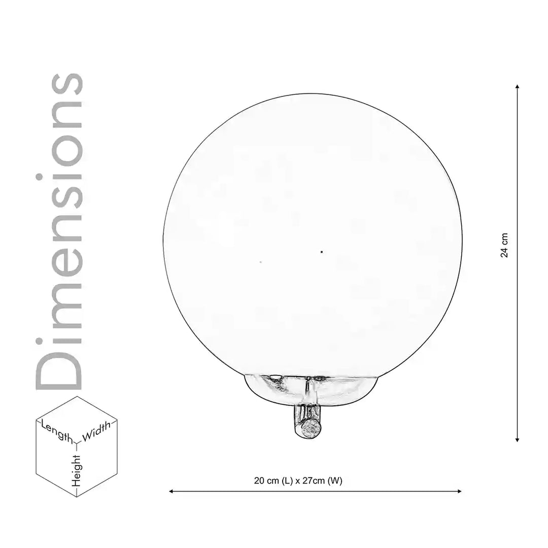 Moon Nickel & Frosted White Finish Wall Light