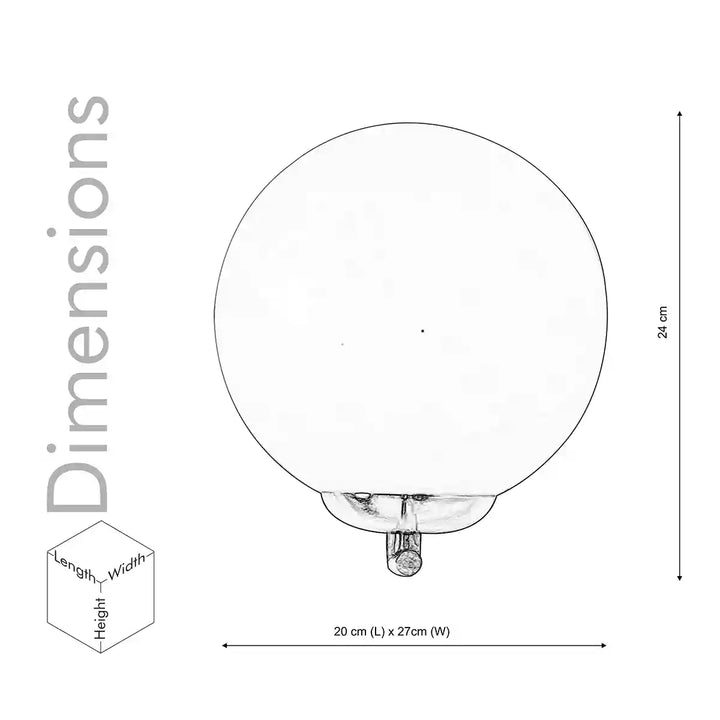 Moon Nickel & Frosted White Finish Wall Light
