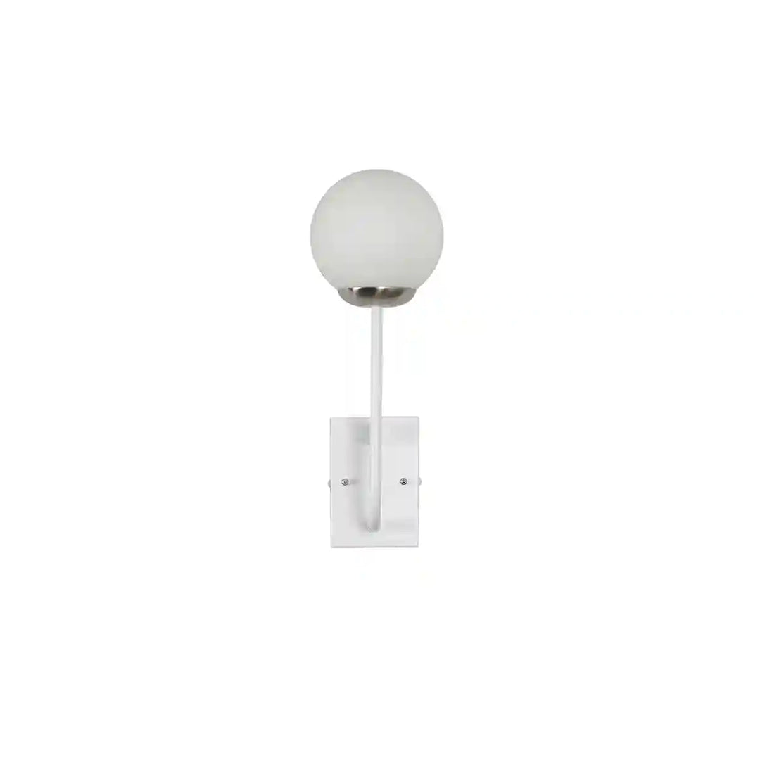 MINSTER White & Frosted White Finish Wall Light