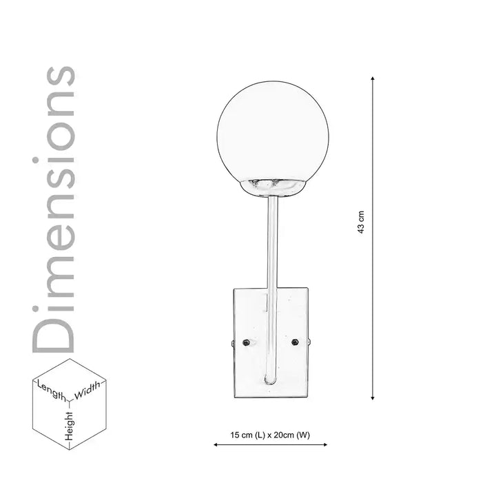 MINSTER White & Frosted White Finish Wall Light
