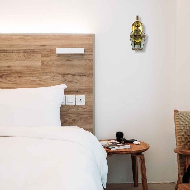 Thorton Classic Brass And Glass Lantern Wall Light