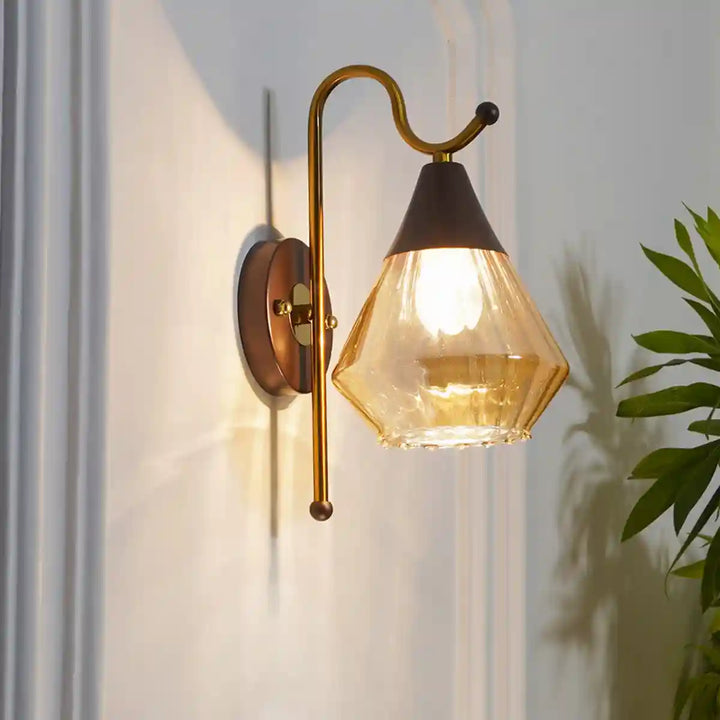 Deyle Fusion Brown and Brass Finish Wall Light