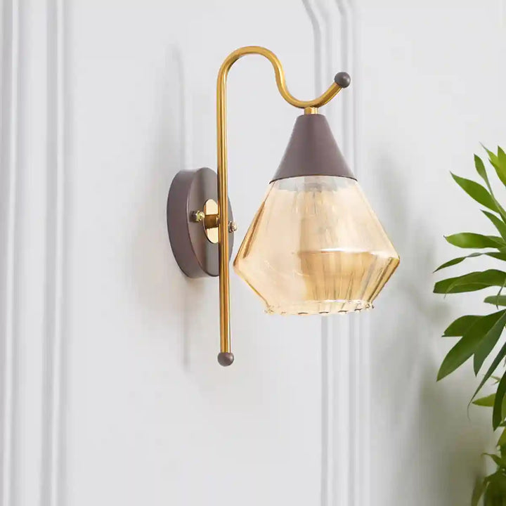 Deyle Fusion Brown and Brass Finish Wall Light