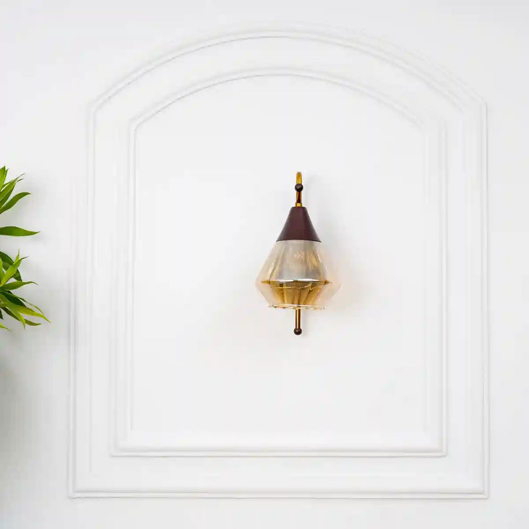 Deyle Fusion Brown and Brass Finish Wall Light