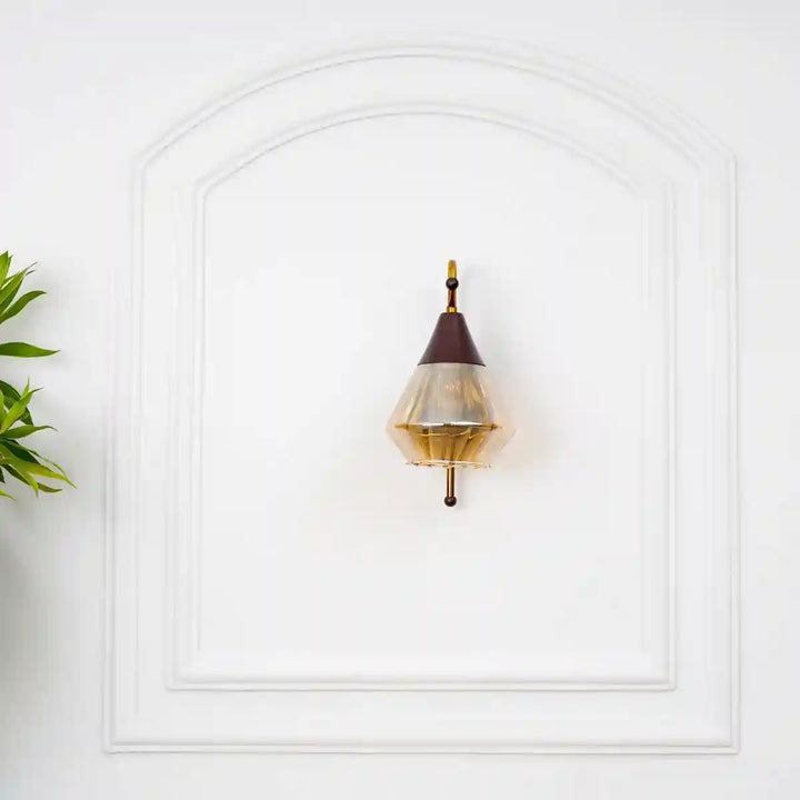 Deyle Fusion Brown and Brass Finish Wall Light