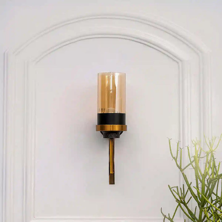 Marco Matte Black and Brass Wall Light