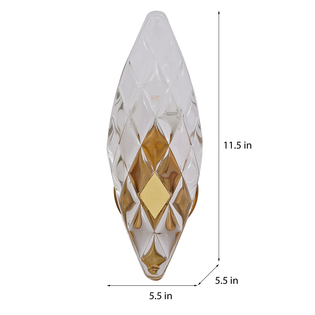 Midhope Metal and Glass Wall Light