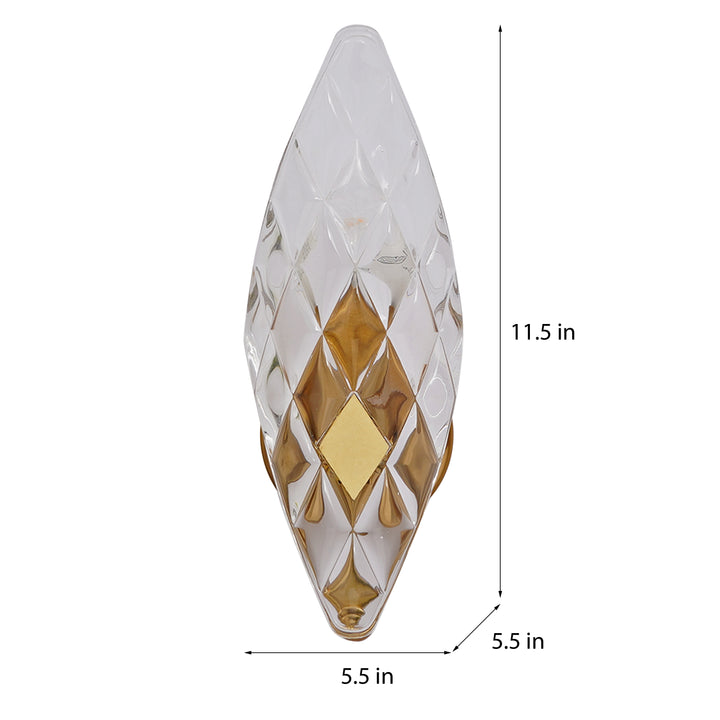 Midhope Metal and Glass Wall Light