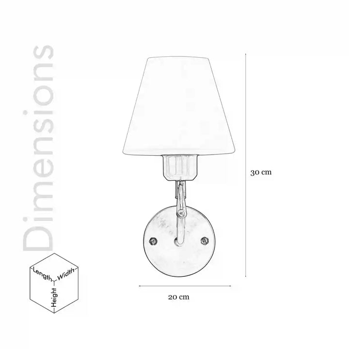 Hollis Glass and Metal Single Shade Wall Light