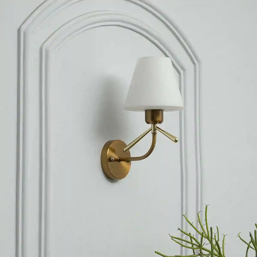 Hollis Glass and Metal Single Shade Wall Light