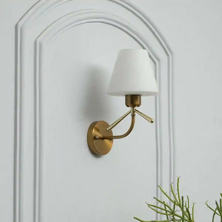 Hollis Glass and Metal Single Shade Wall Light