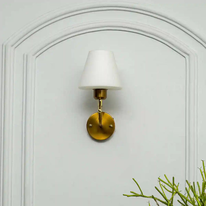 Hollis Glass and Metal Single Shade Wall Light