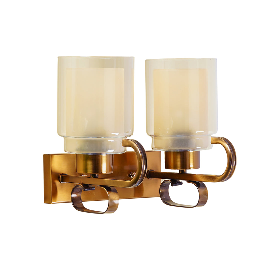 POPPY Dual Light Brass Metal Wall Light