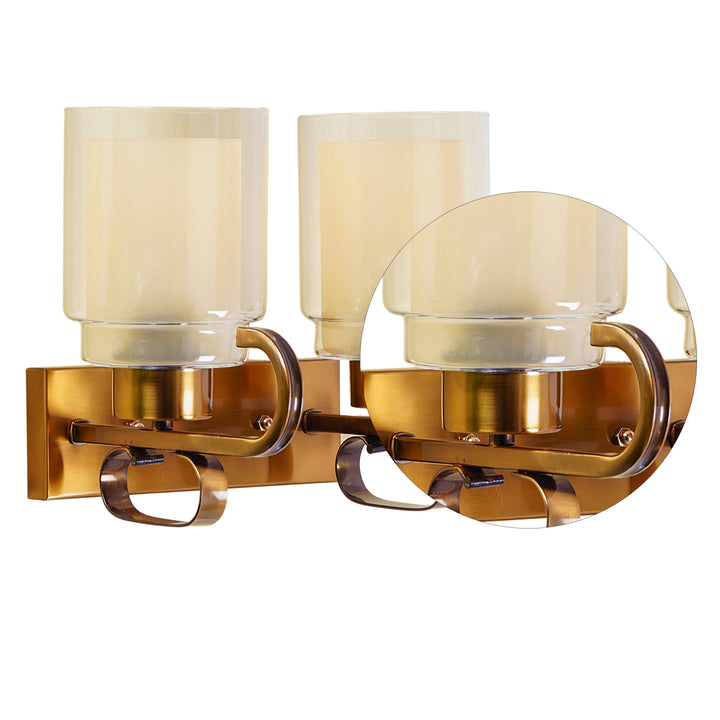 POPPY Dual Light Brass Metal Wall Light