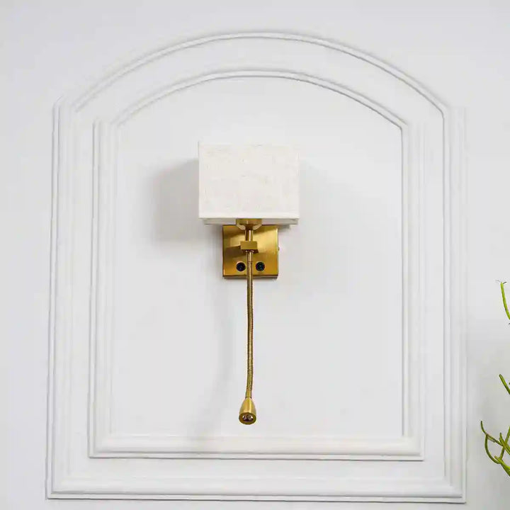 Princess With LED downlighter Wall Light With White Cotton Shade