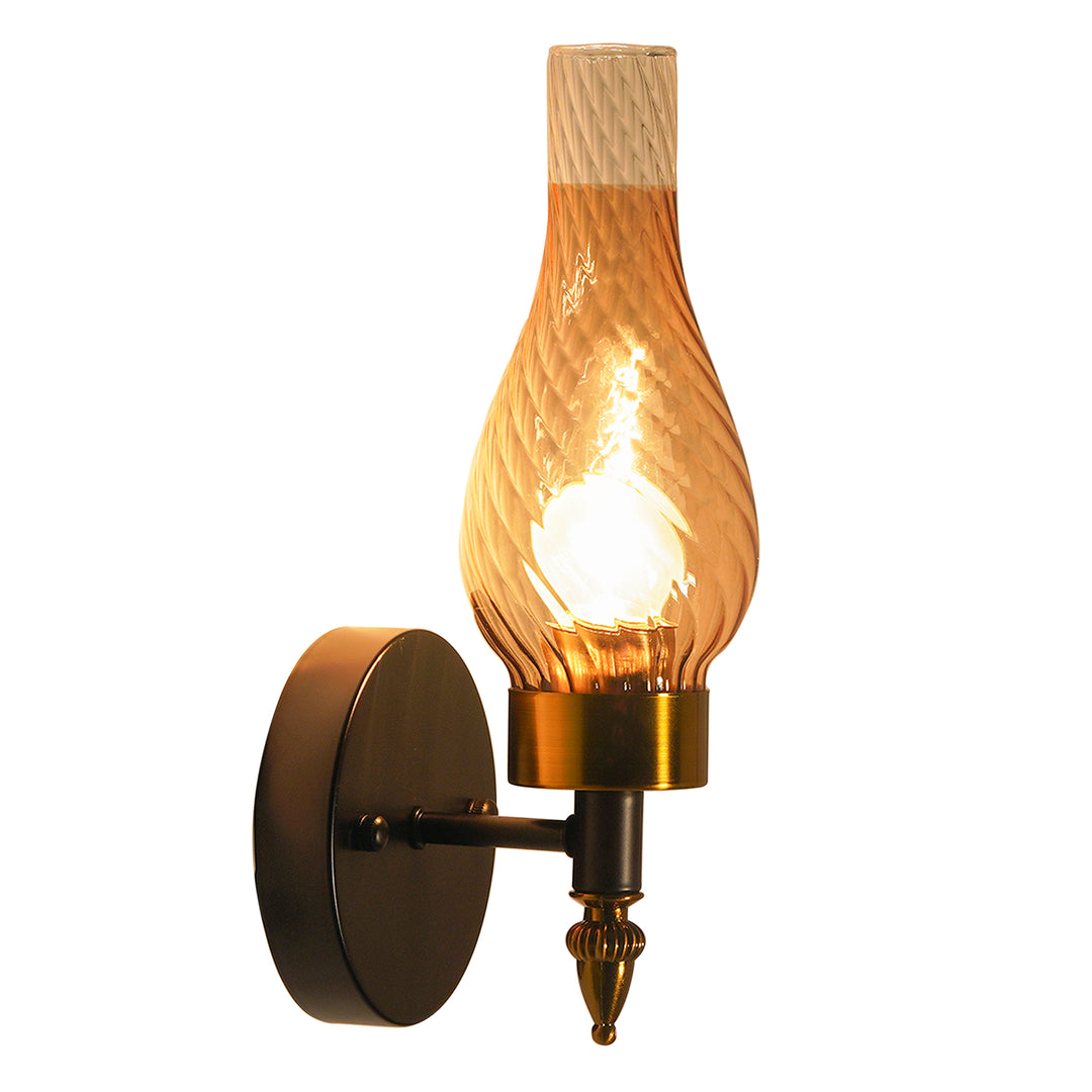 VESTRY Single Light Glass and Metal Wall Light