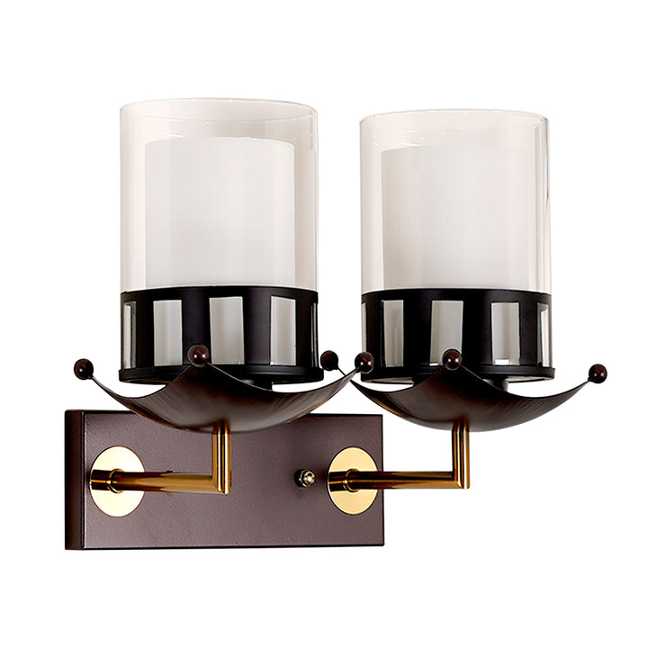 TACOMA Dual Light Glass and Metal Wall Light