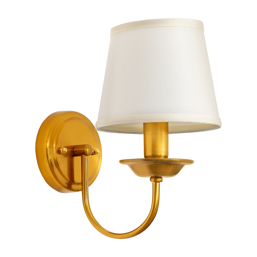 CADEN Single Light Antique Brass Finish Metal Wall Light