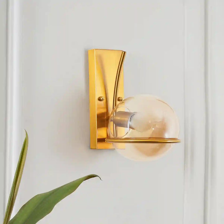 Togo Single Light Brass Wall Light