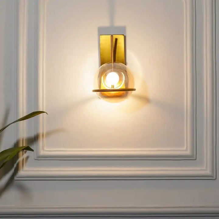Togo Single Light Brass Wall Light