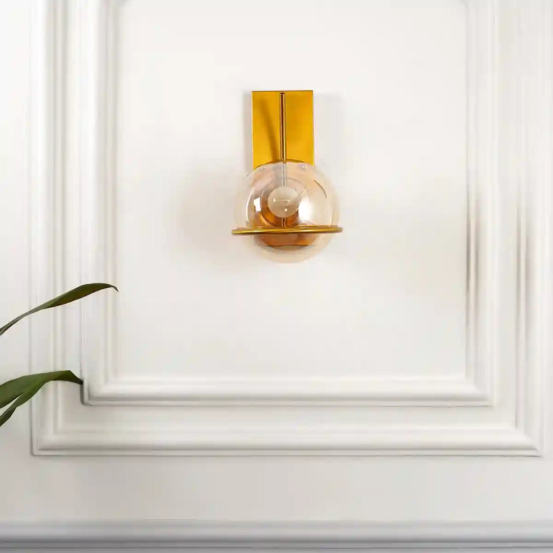 Togo Single Light Brass Wall Light