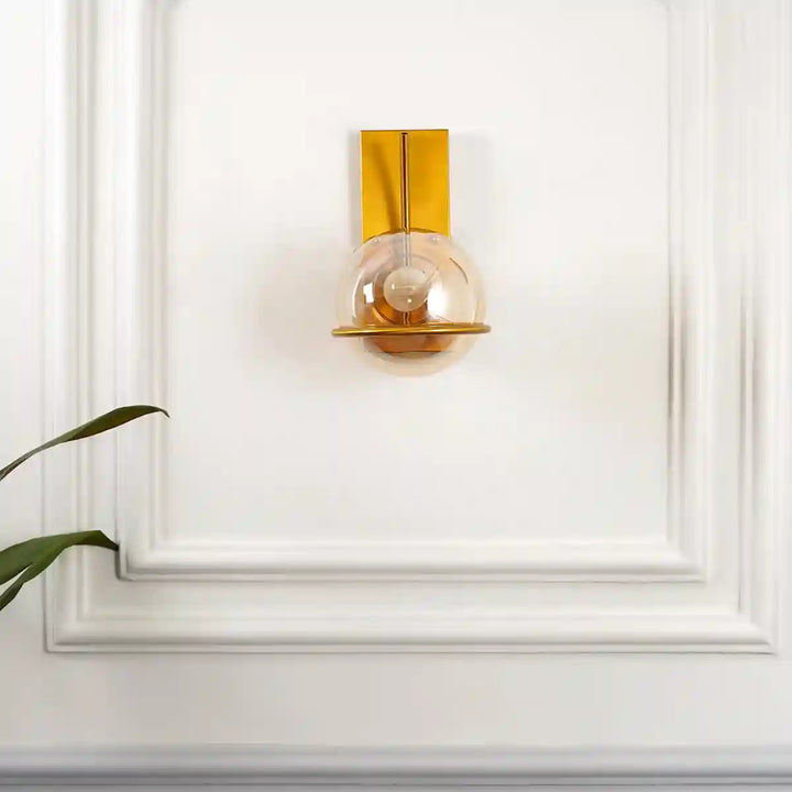 Togo Single Light Brass Wall Light