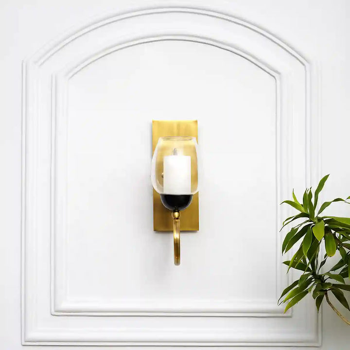 Richmond Brass and Glass Wall Light
