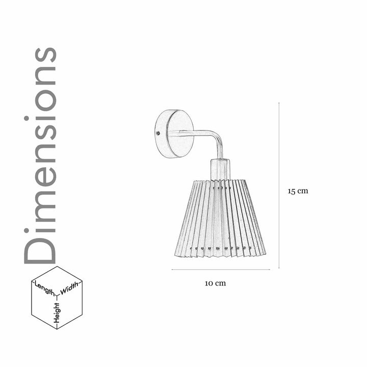 Huguenot Single Light Wall Fitting In Antique Copper And Beige Finish