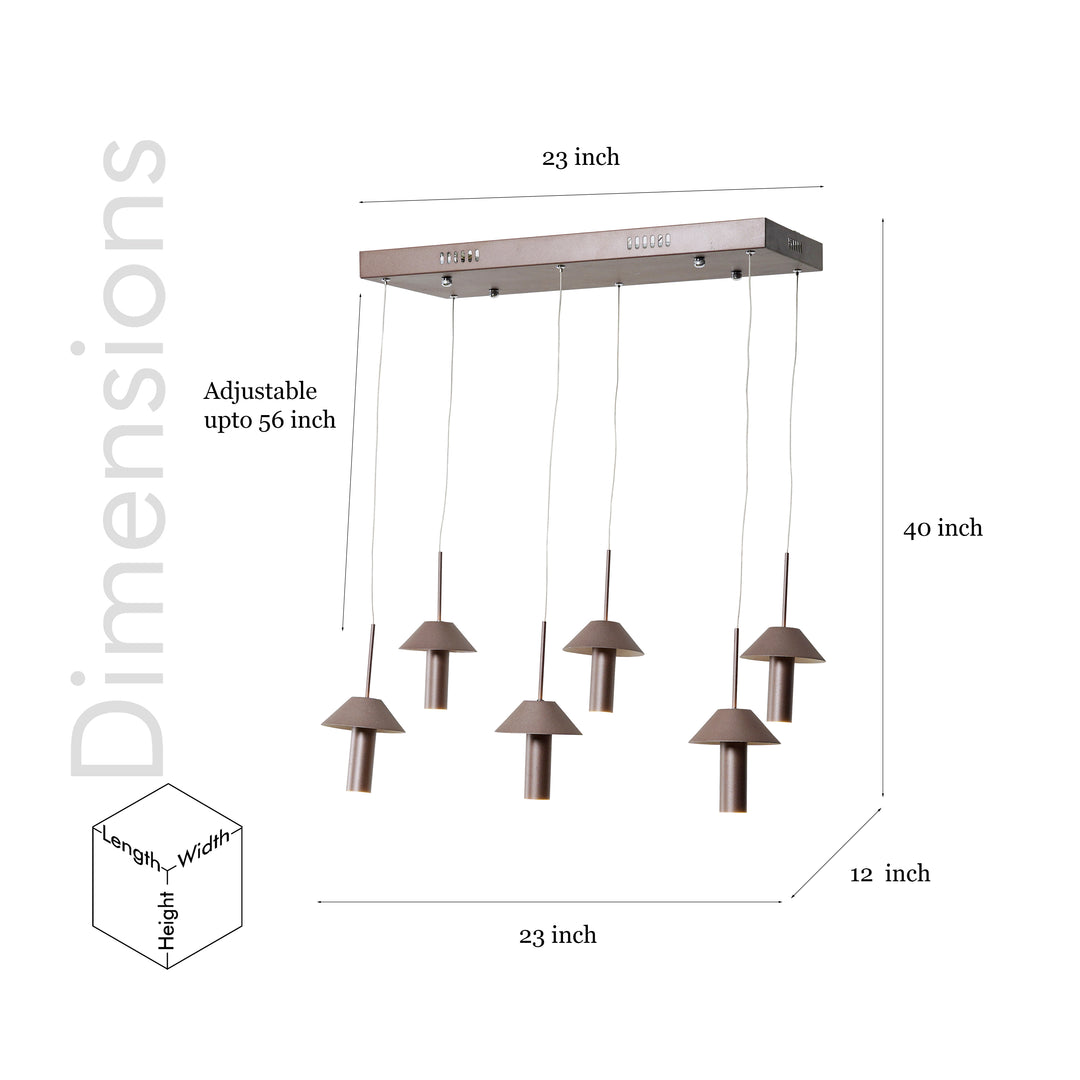 Dorcia Hat Drop LED Chandelier