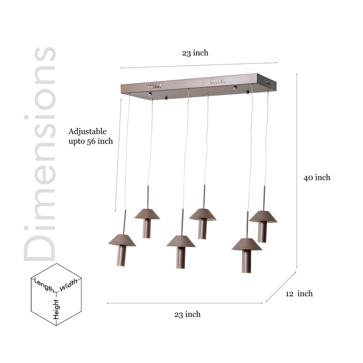 Dorcia Hat Drop LED Chandelier
