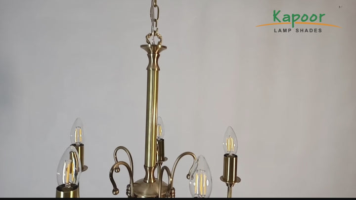 Penn 5 Light Brass Chandelier