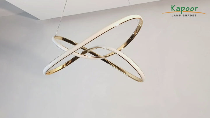 Danieli Rose Gold 3 Colour LED Chandelier Ceiling Light