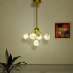 Buy Indra 5-Lights Glass Globe LED Chandelier Light Online