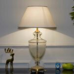 Mystic Hand Cut Glass and Brass Casted Base Table Lamp